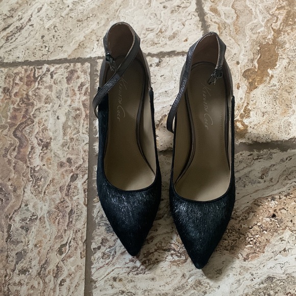Kenneth Cole blac leather high heels Sz 9 - Picture 2 of 5